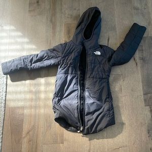 Girl North Face black jacket size small reversible